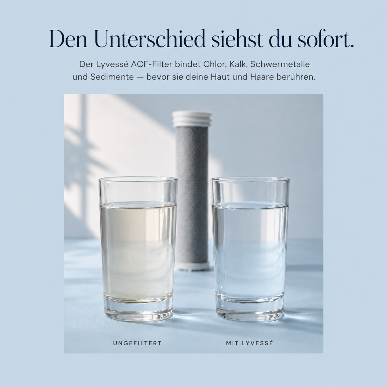 Lyvessé Filter-Duschkopf — Gefiltertes Duschwasser.