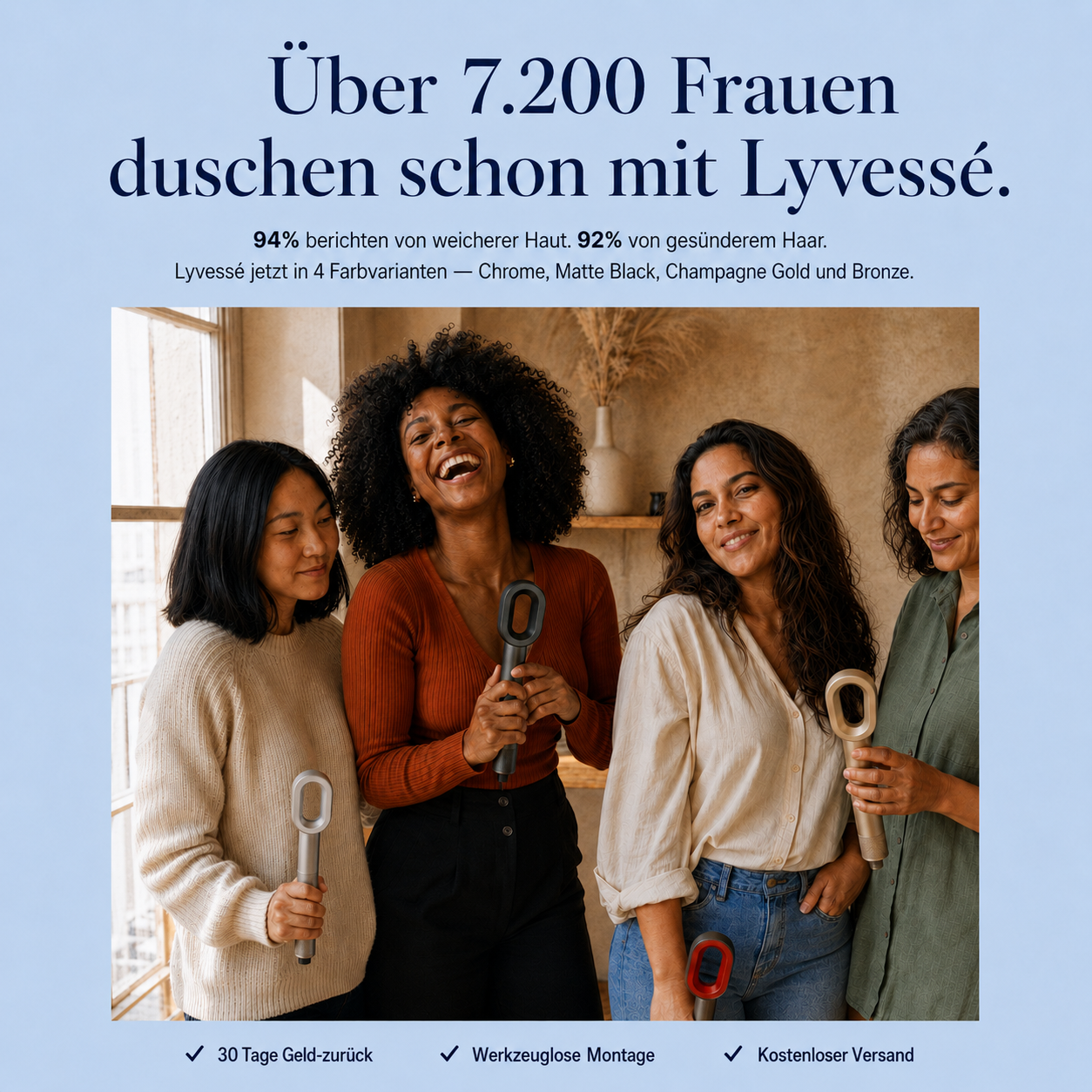 Lyvessé Filter-Duschkopf — Gefiltertes Duschwasser.
